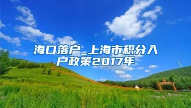 海口落户_上海市积分入户政策2017年