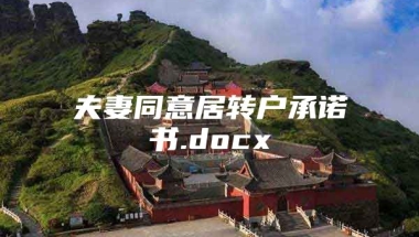 夫妻同意居转户承诺书.docx