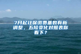 7月起社保缴费基数有新调整，五险变化对照表你看下？