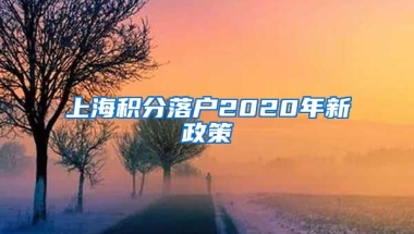 上海积分落户2020年新政策