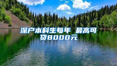 深户本科生每年 最高可贷8000元