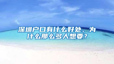 深圳户口有什么好处，为什么那么多人想要？