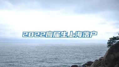 2022应届生上海落户