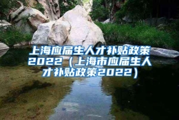 上海应届生人才补贴政策2022（上海市应届生人才补贴政策2022）