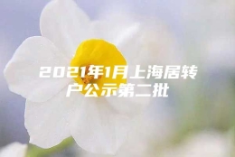 2021年1月上海居转户公示第二批