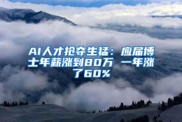 AI人才抢夺生猛：应届博士年薪涨到80万 一年涨了60%