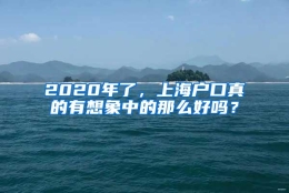 2020年了，上海户口真的有想象中的那么好吗？