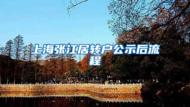 上海张江居转户公示后流程