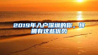 2019年入户深圳的你，将拥有这些优势