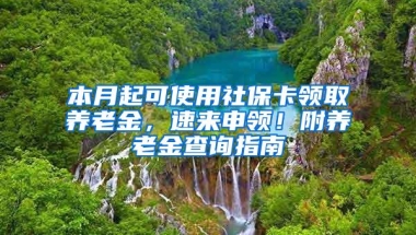 本月起可使用社保卡领取养老金，速来申领！附养老金查询指南→