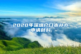 2020年深圳户口本补办申请材料