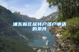 浦东新区居转户落户申请的条件