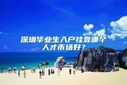 深圳毕业生入户挂靠哪个人才市场好？