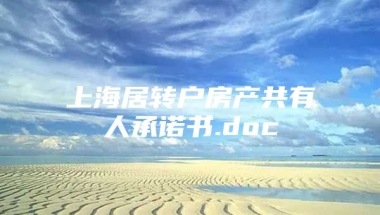 上海居转户房产共有人承诺书.doc