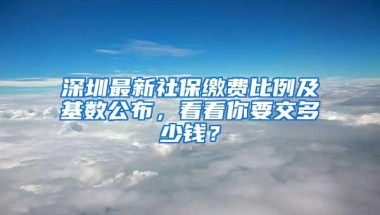 深圳最新社保缴费比例及基数公布，看看你要交多少钱？