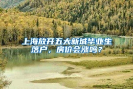 上海放开五大新城毕业生落户，房价会涨吗？