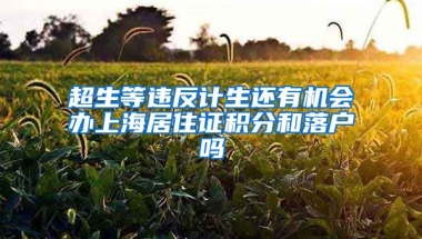 超生等违反计生还有机会办上海居住证积分和落户吗