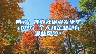 判了！挂靠社保引发坐牢+罚款！个人和企业都有哪些风险？