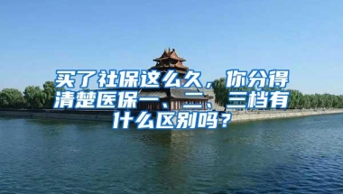 买了社保这么久，你分得清楚医保一、二、三档有什么区别吗？