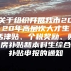 关于组织开展我市2020年高层次人才生活津贴、个税奖励、购房补贴和本科生综合补贴申报的通知