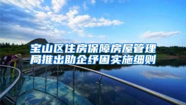 宝山区住房保障房屋管理局推出助企纾困实施细则