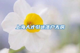 上海人才引进落户无房