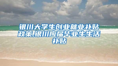 银川大学生创业就业补贴政策,银川应届毕业生生活补贴