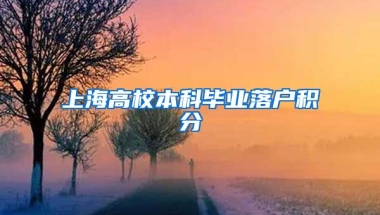 上海高校本科毕业落户积分