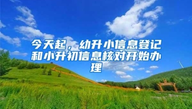 今天起，幼升小信息登记和小升初信息核对开始办理