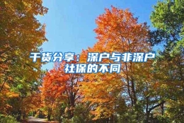 干货分享：深户与非深户社保的不同