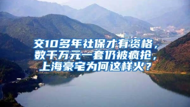 交10多年社保才有资格，数千万元一套仍被疯抢，上海豪宅为何这样火？