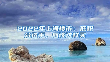 2022年上海楼市：低积分选手，应该这样买