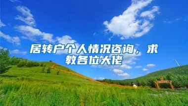 居转户个人情况咨询，求教各位大佬