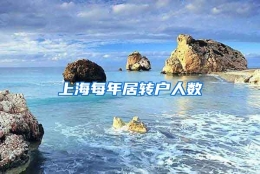 上海每年居转户人数