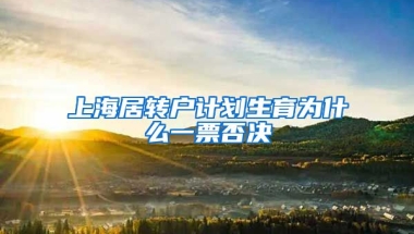 上海居转户计划生育为什么一票否决