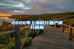 2020年上海积分落户减分指标