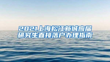 2021上海松江新城应届研究生直接落户办理指南