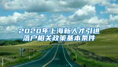 2020年上海新人才引进落户相关政策基本条件