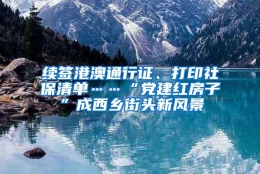 续签港澳通行证、打印社保清单……“党建红房子”成西乡街头新风景