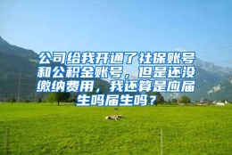 公司给我开通了社保账号和公积金账号，但是还没缴纳费用，我还算是应届生吗届生吗？