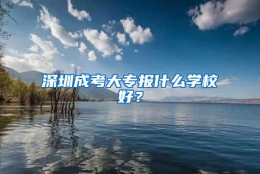 深圳成考大专报什么学校好？