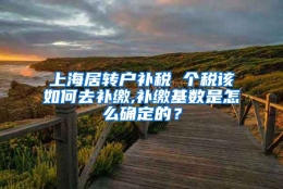 上海居转户补税 个税该如何去补缴,补缴基数是怎么确定的？