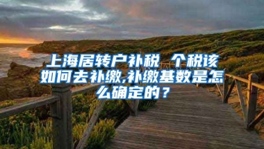 上海居转户补税 个税该如何去补缴,补缴基数是怎么确定的？