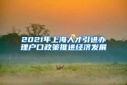 2021年上海人才引进办理户口政策推进经济发展