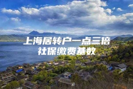 上海居转户一点三倍社保缴费基数