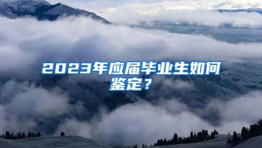 2023年应届毕业生如何鉴定？