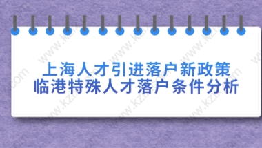 上海人才引进落户新政策临港特殊人才落户,分析落户条件