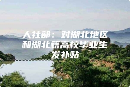 人社部：对湖北地区和湖北籍高校毕业生发补贴