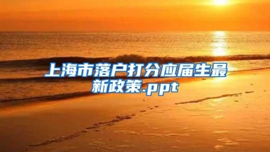 上海市落户打分应届生最新政策.ppt