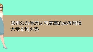 深圳公办学历认可度高的成考网络大专本科火热